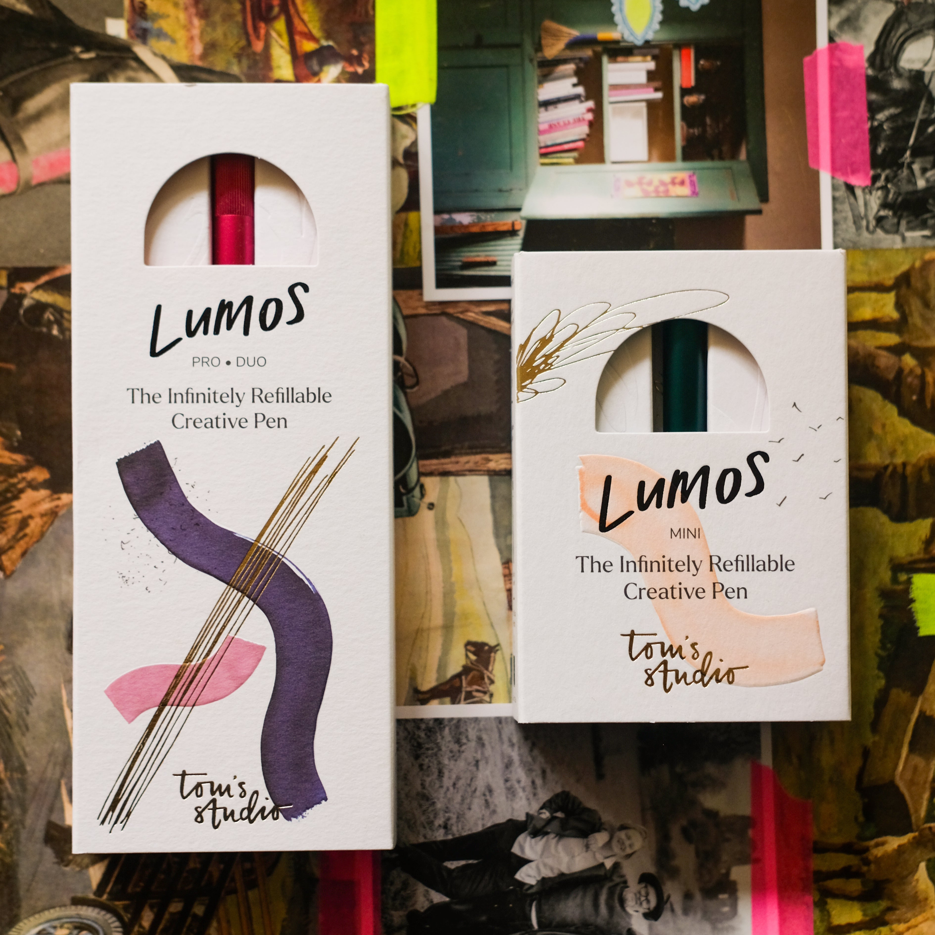 Tom's Studio Lumos Pro Refillable Multi-Tip Pen in Raspberry