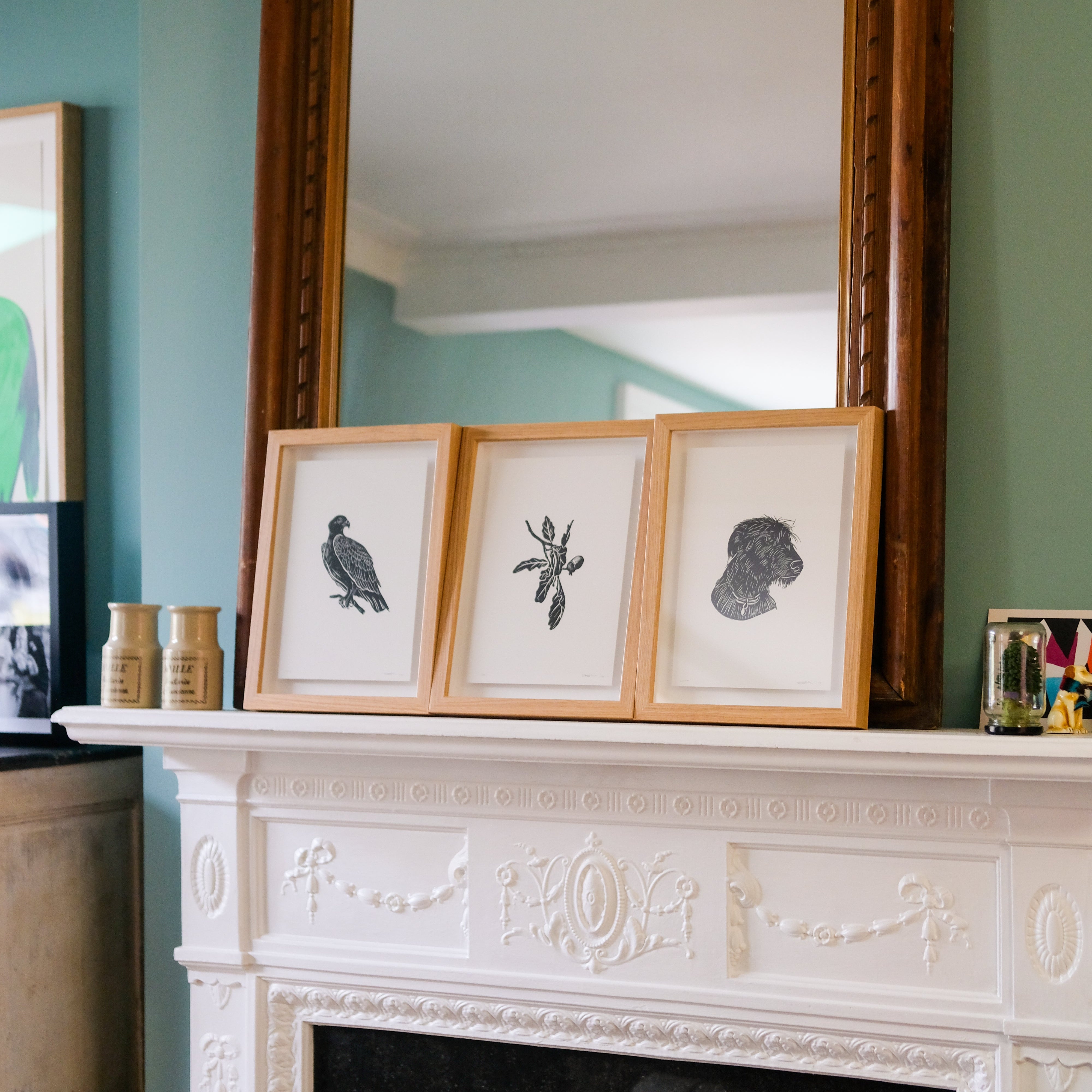 Icons of Britain Linocut