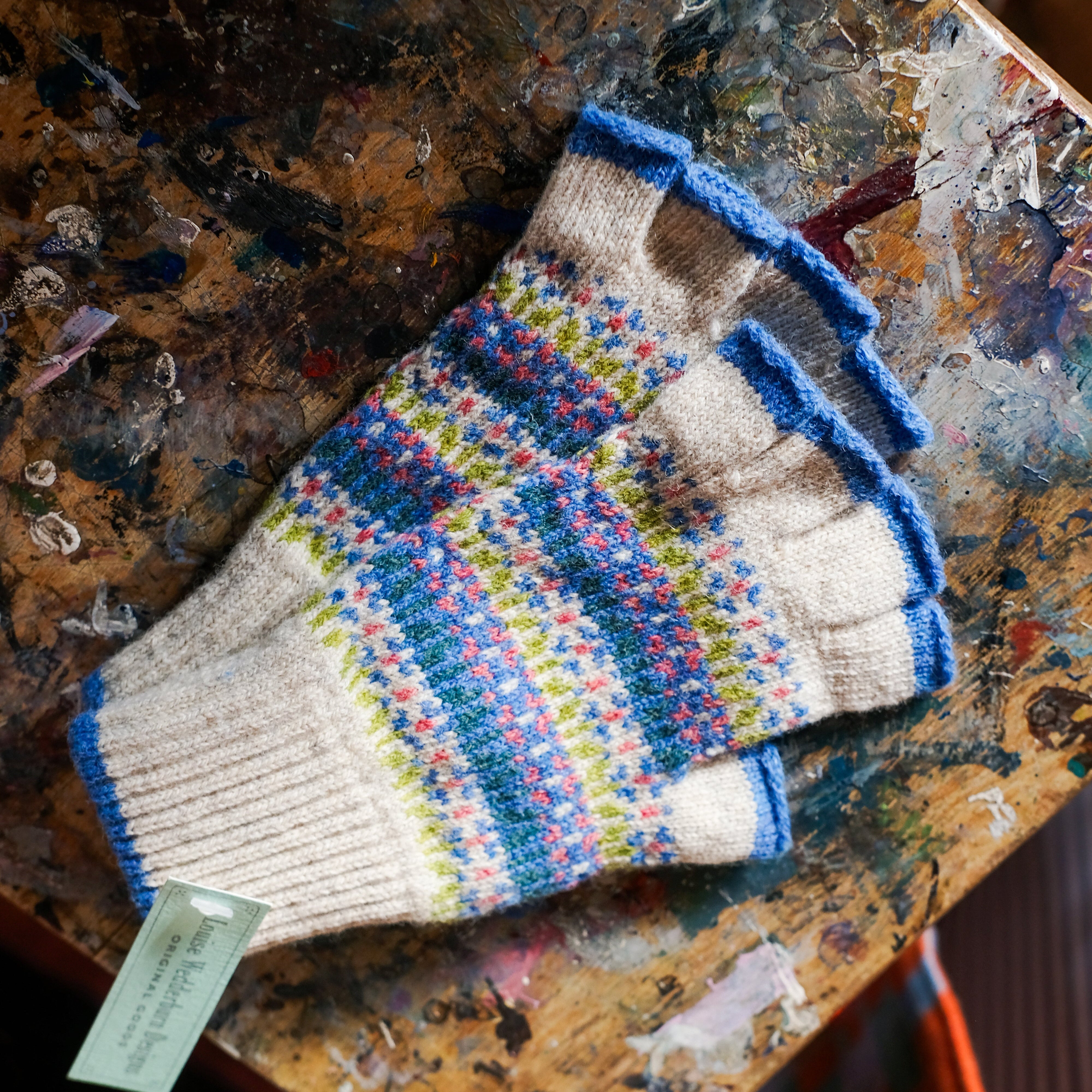 Fingerless Fair Isle Gloves