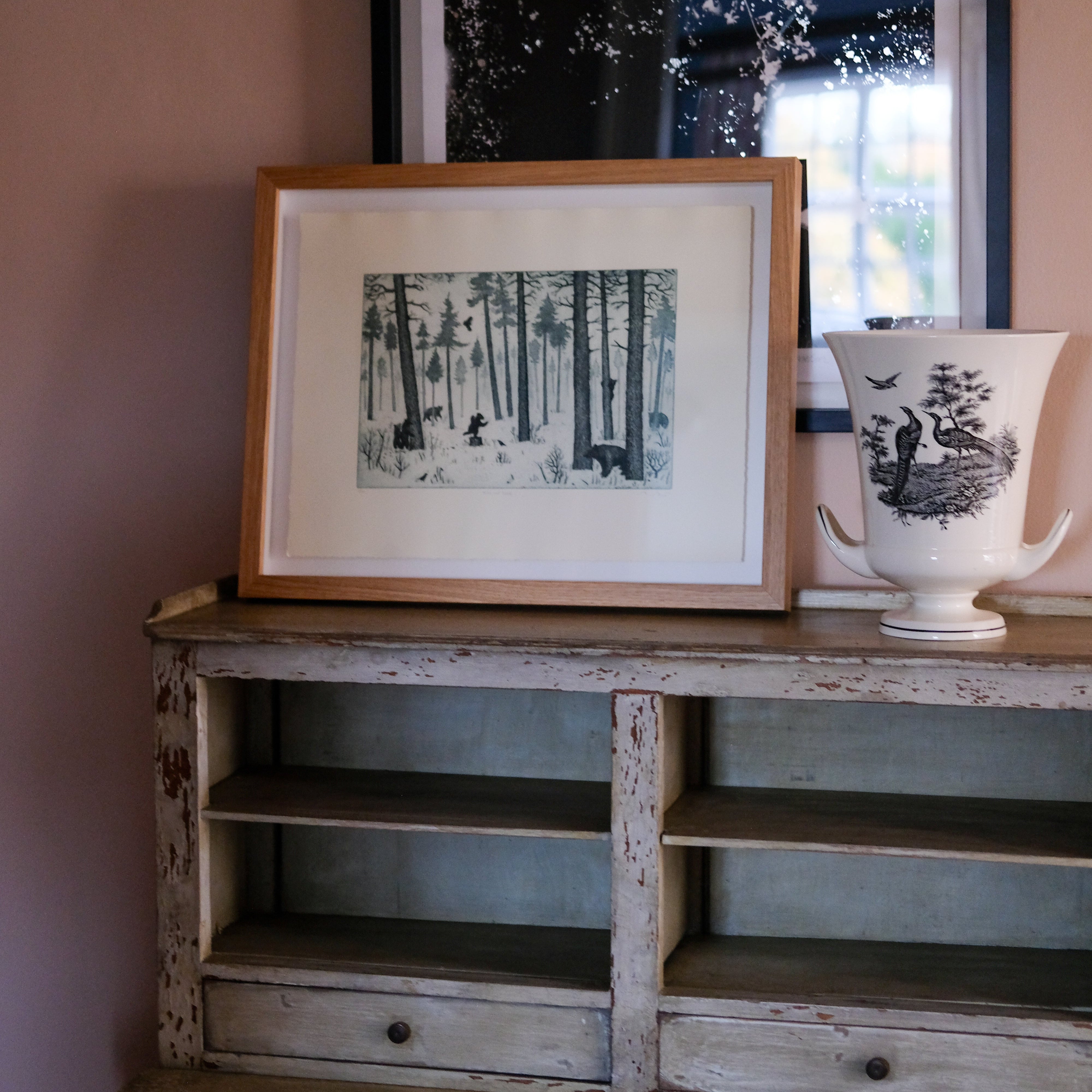 Hide & Seek at Glen Dye Etching
