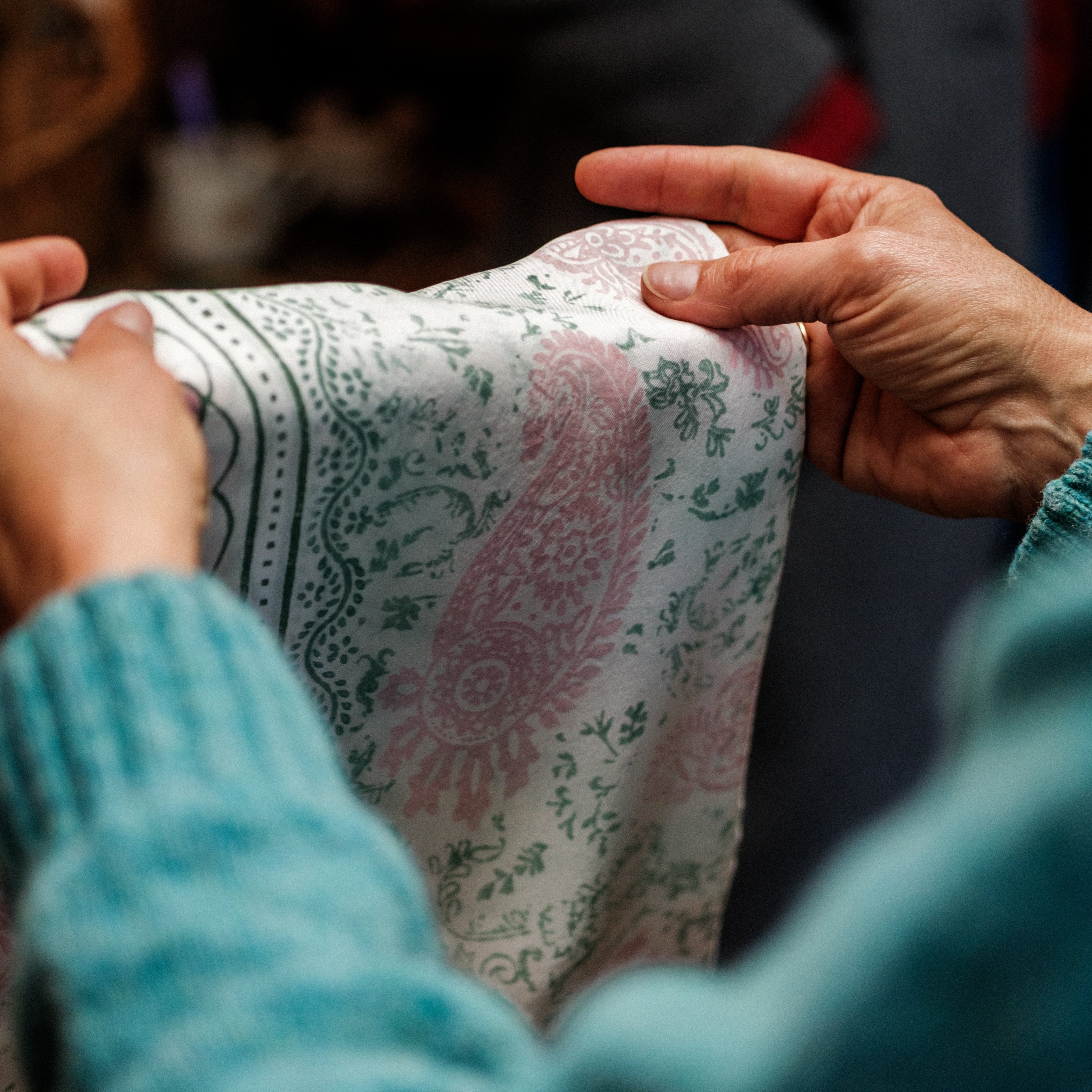 Caroline's Hand Blocked Silk Scarf