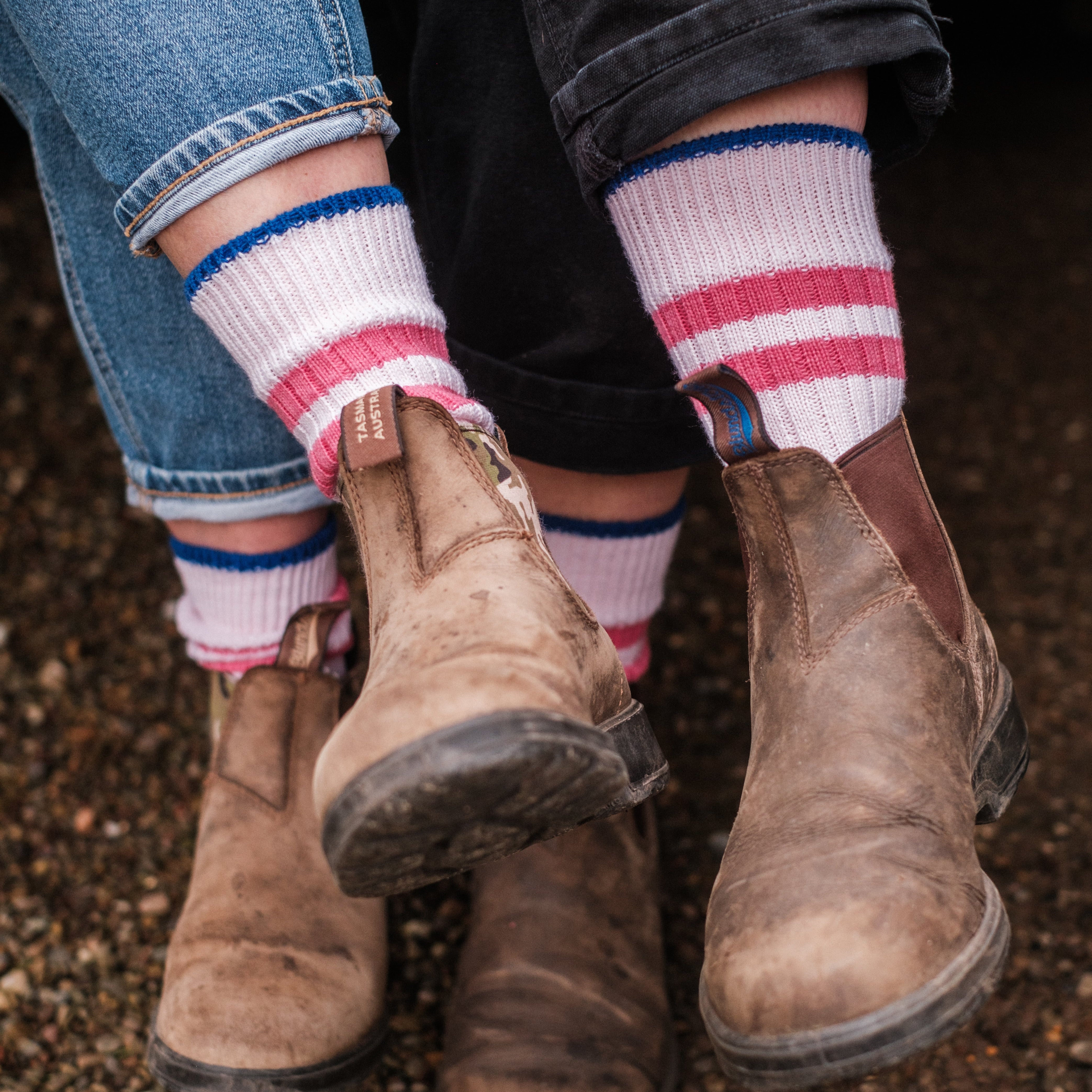 Socks. Pink/Blue