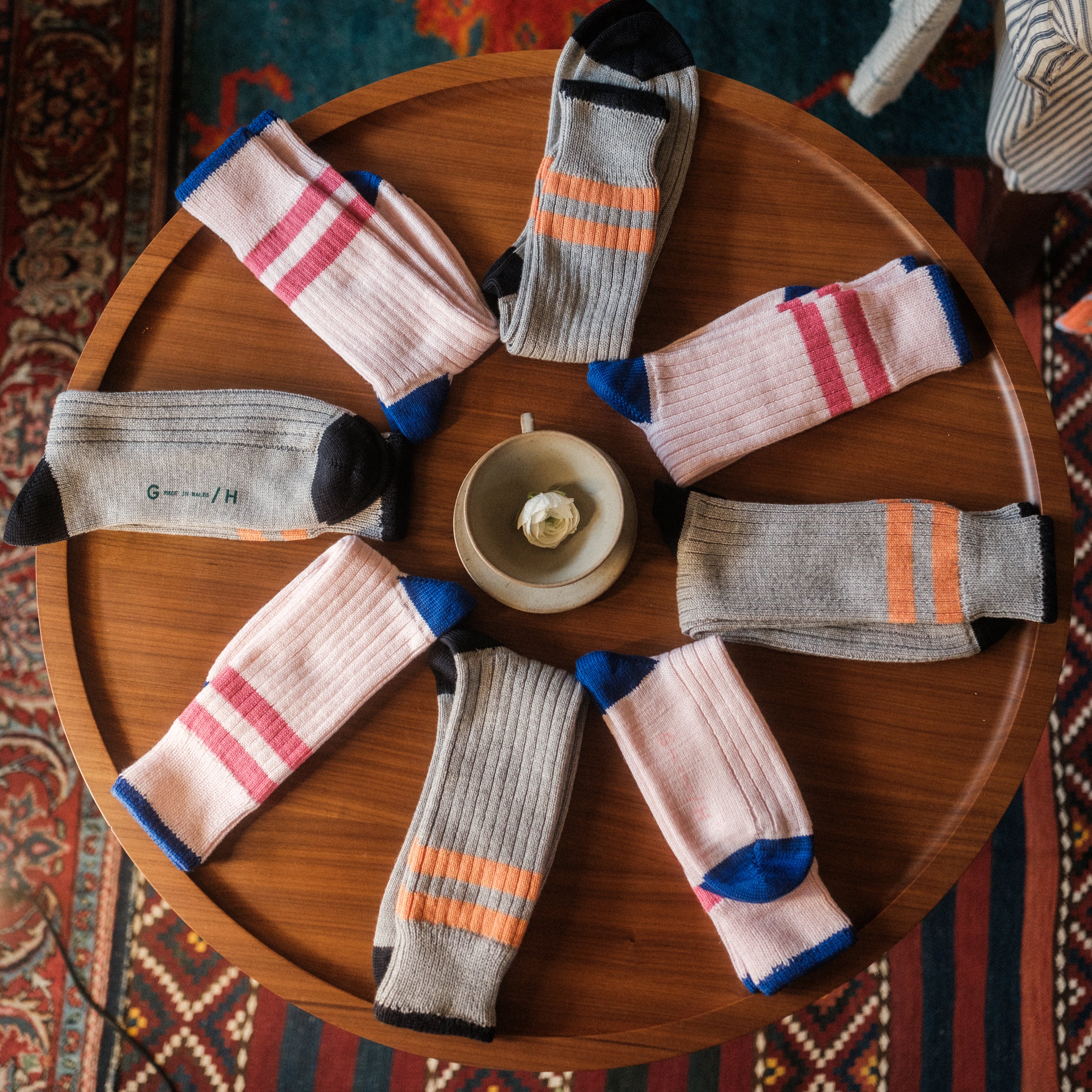Socks. Pink/Blue