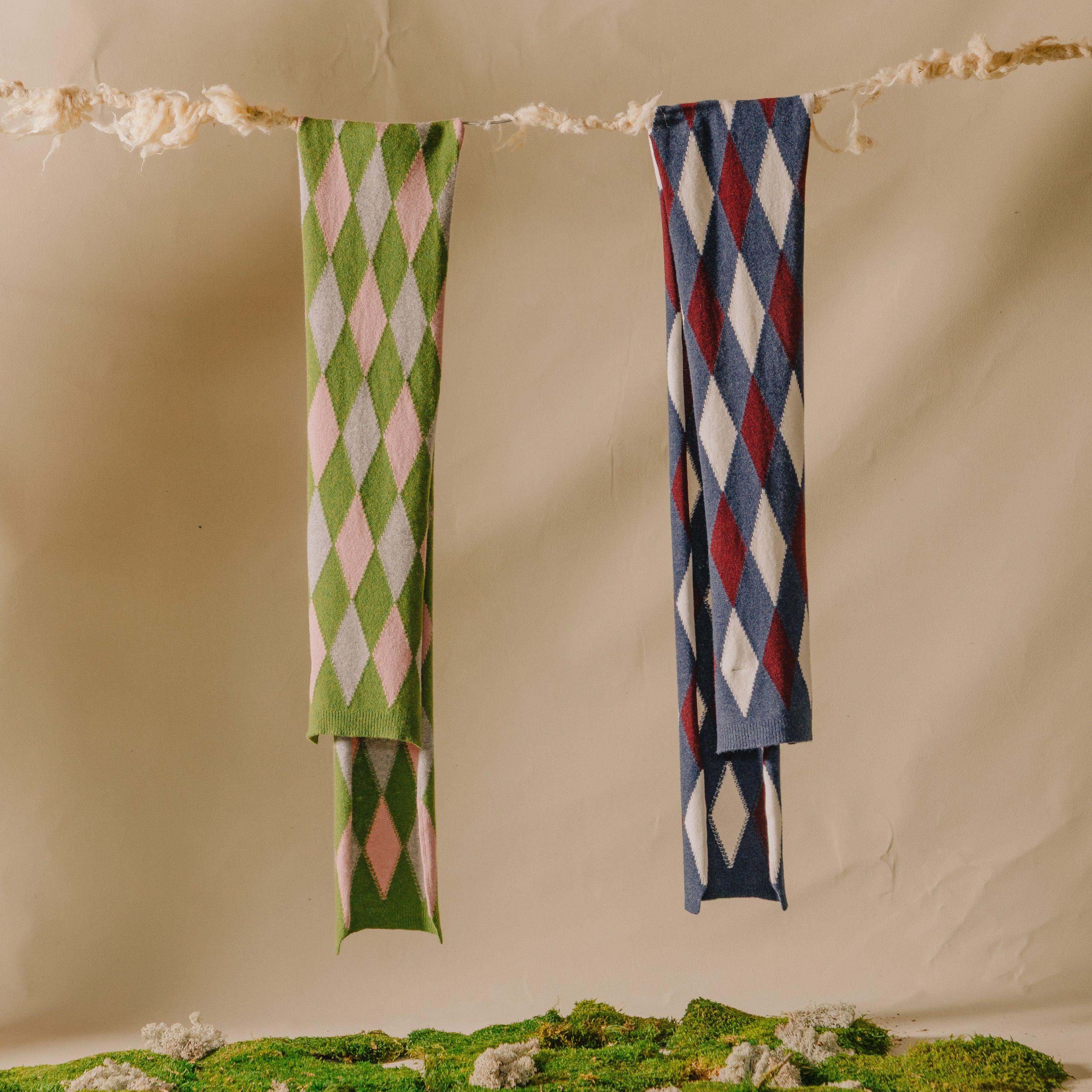 Argyle Lambswool Scarf