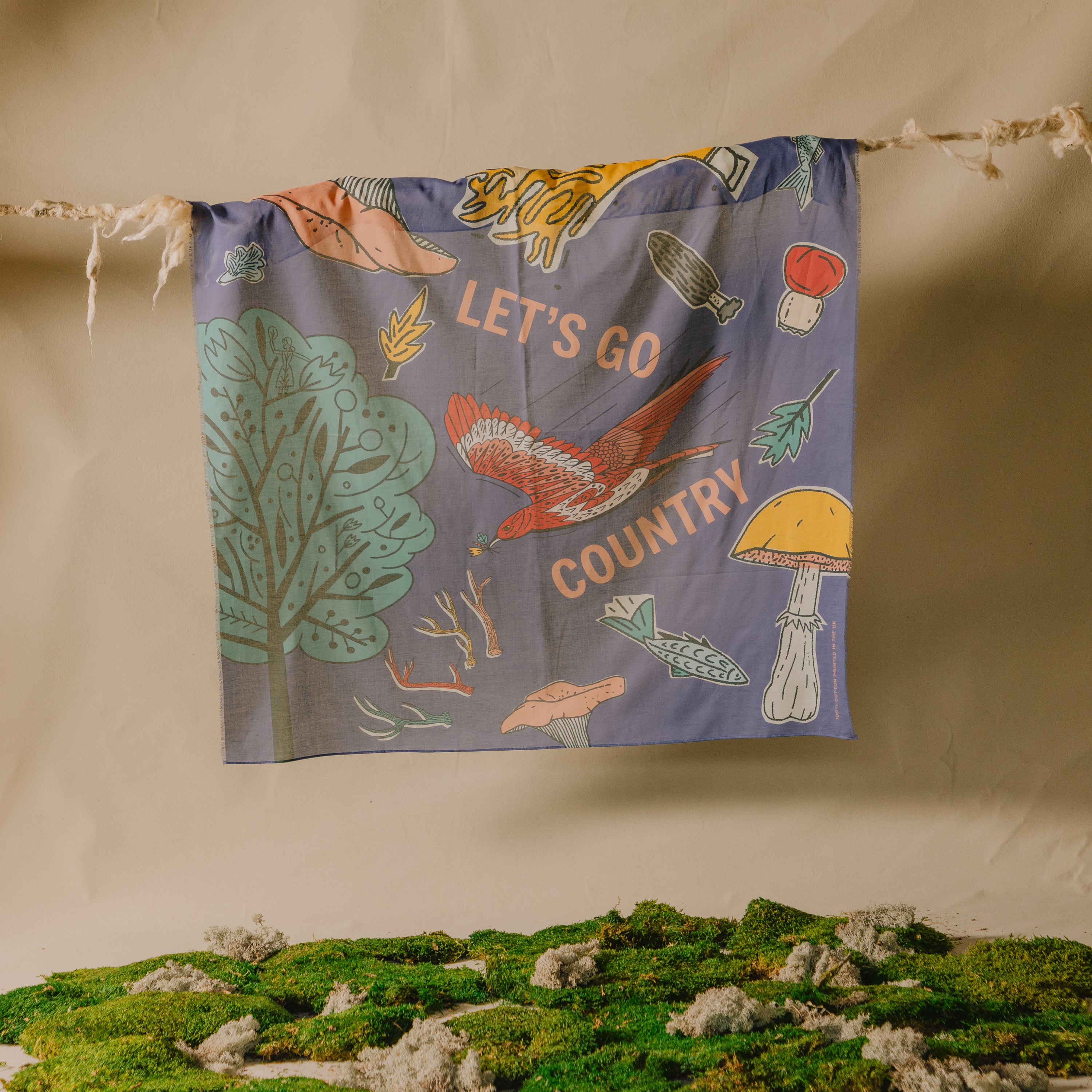 Let's Go Country Cotton Scarf 01
