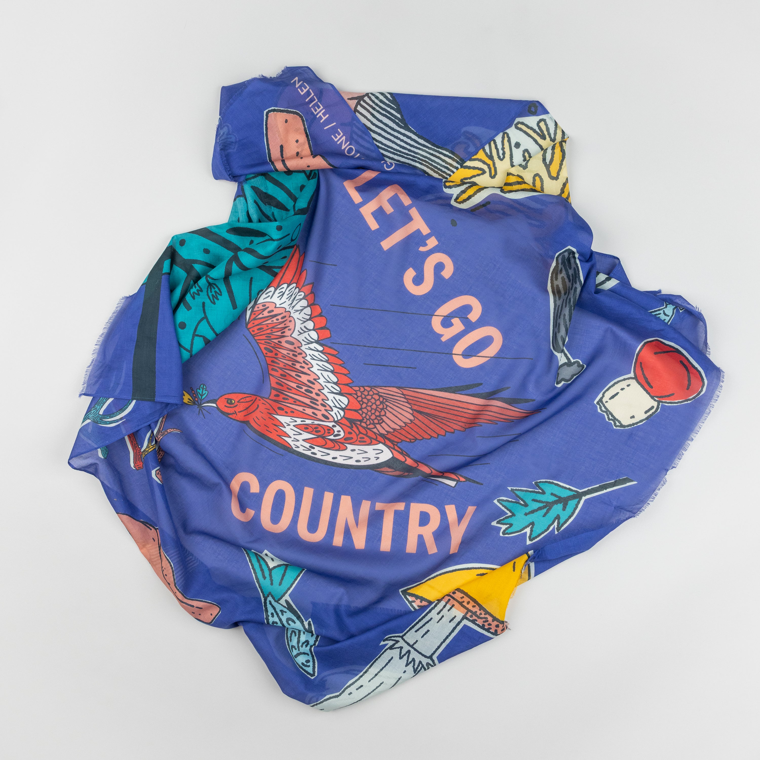 Let's Go Country Cotton Scarf 01