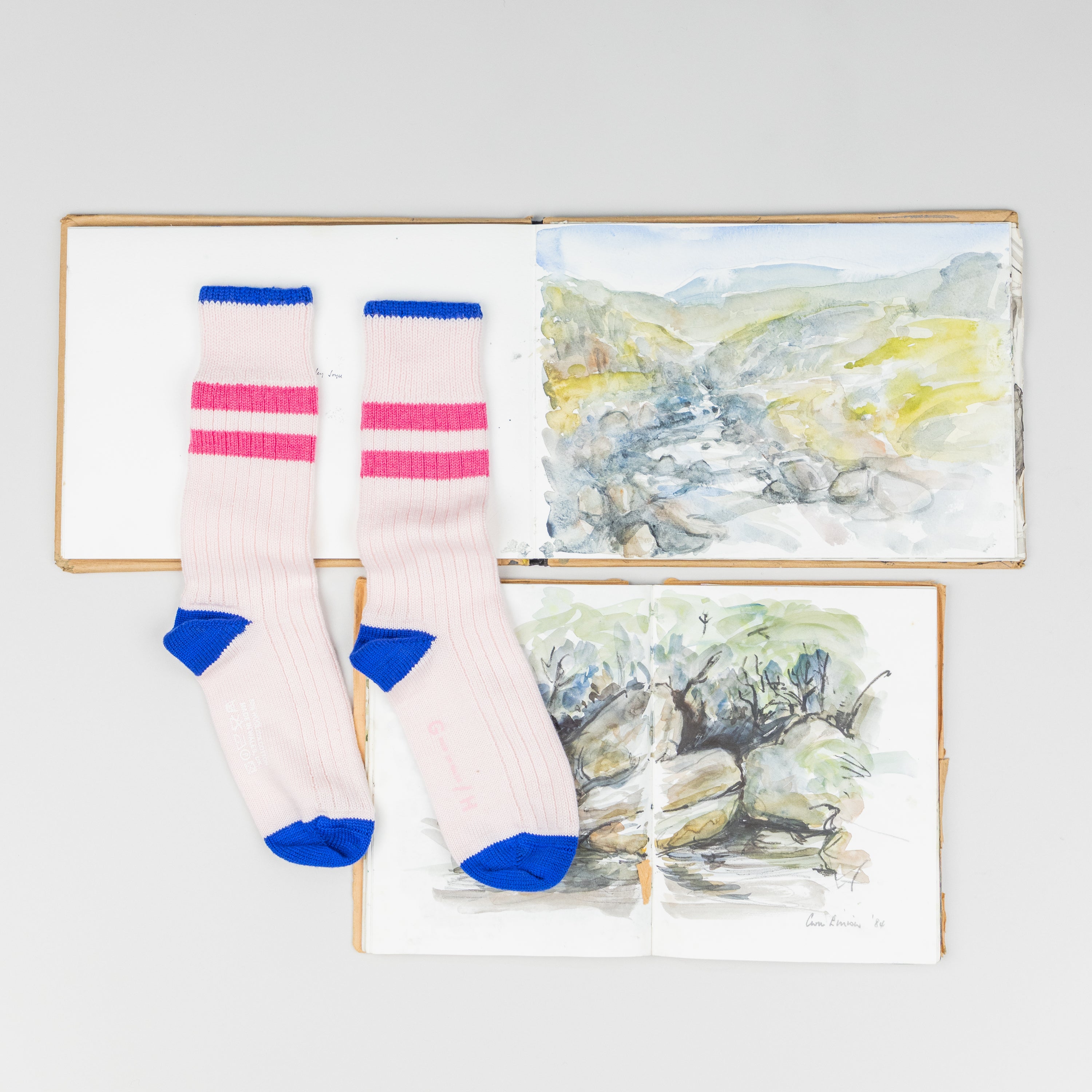 Socks. Pink/Blue