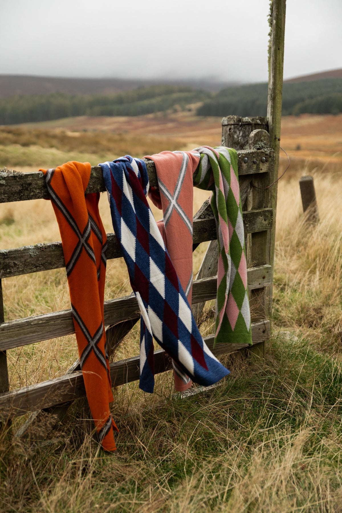 Argyle Lambswool Scarf