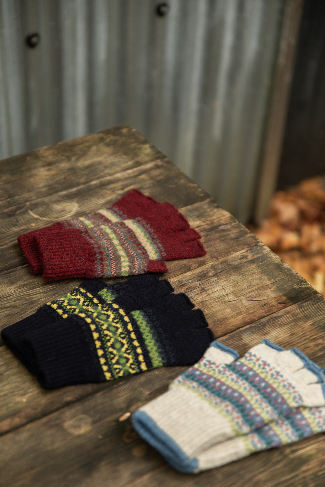 Fingerless Fair Isle Gloves