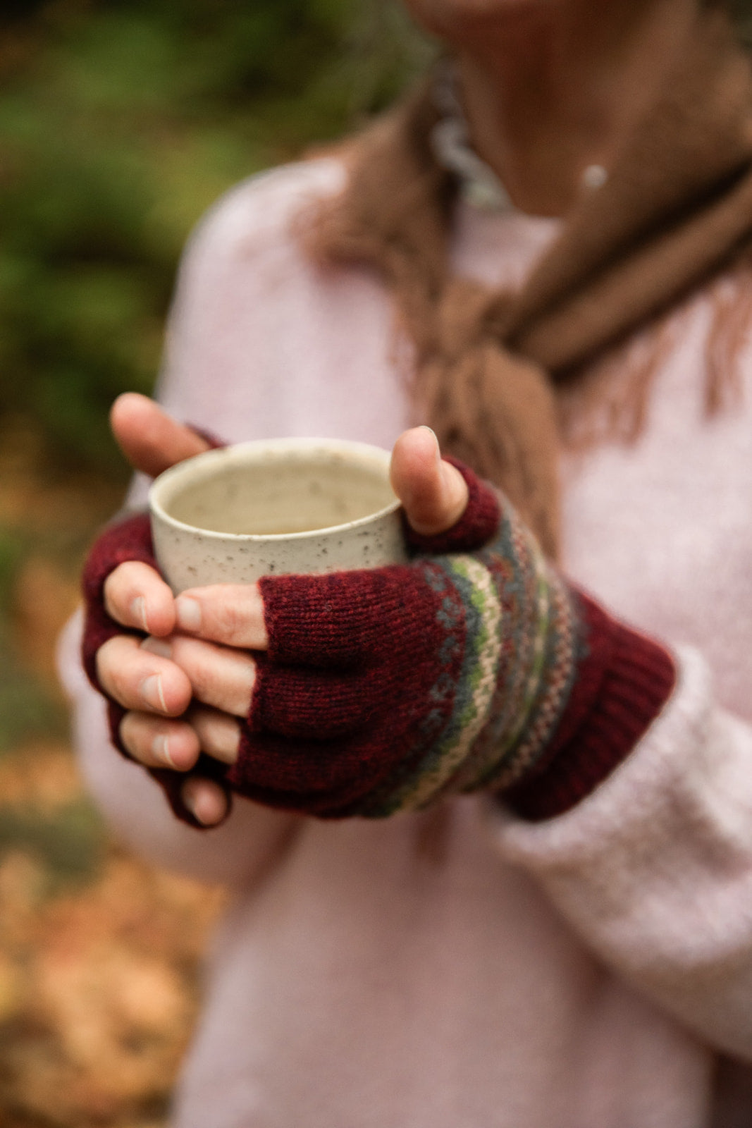 Fingerless Fair Isle Gloves