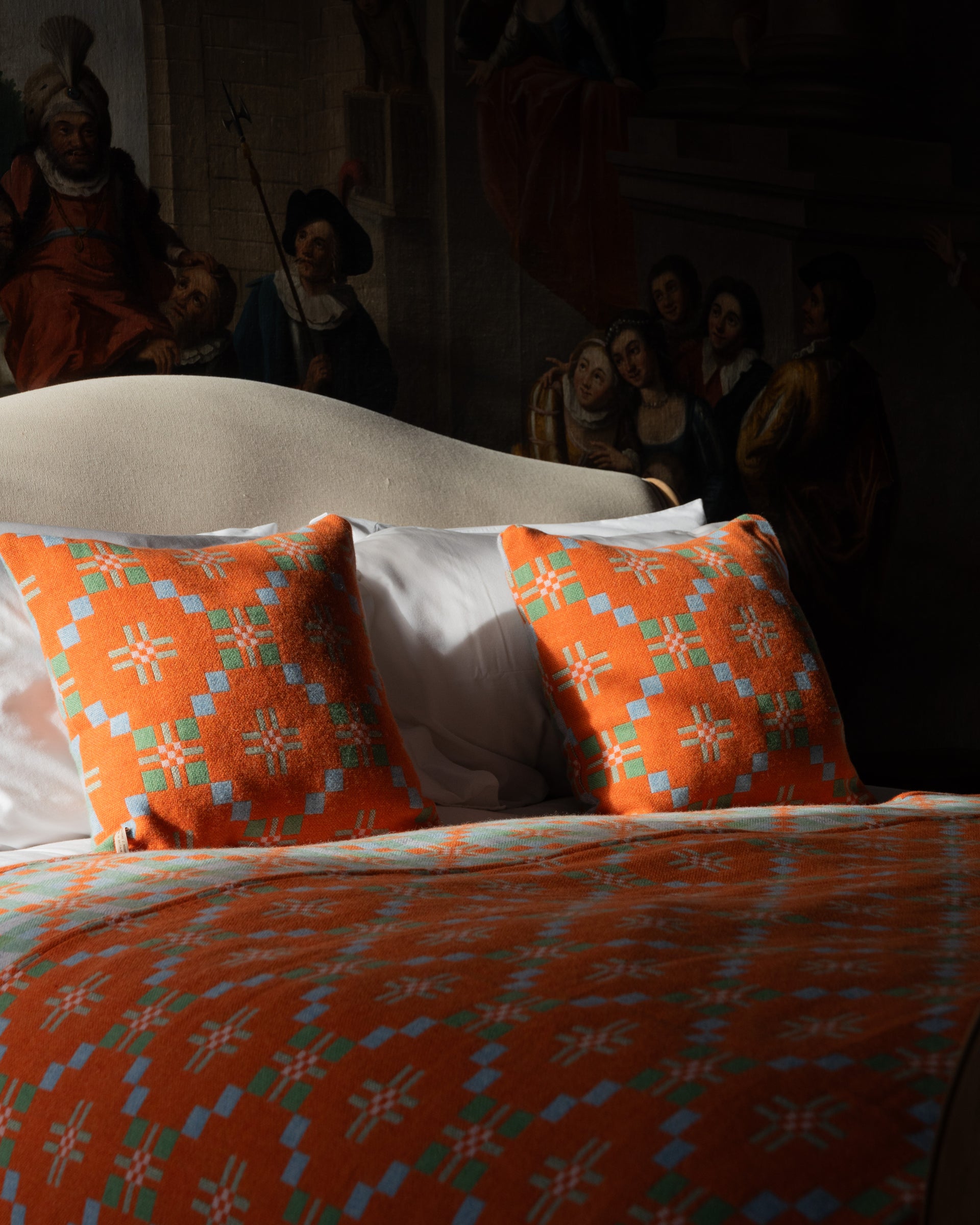 Gladstone Helen Traditional Welsh Blanket Cushion - Cover only