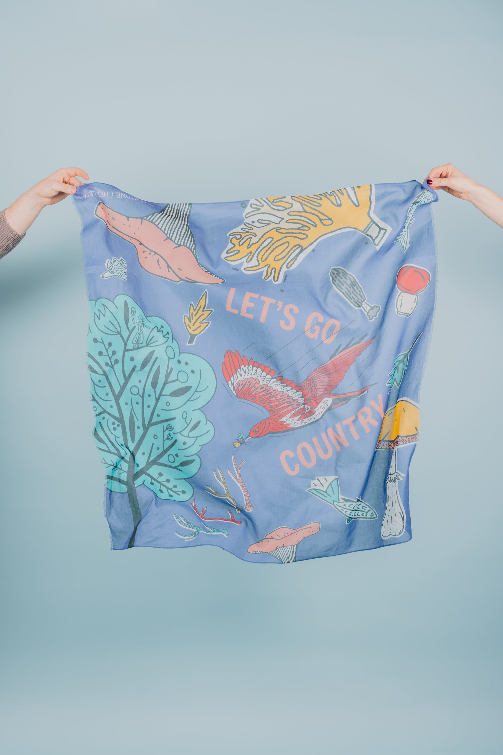 Let's Go Country Cotton Scarf 01