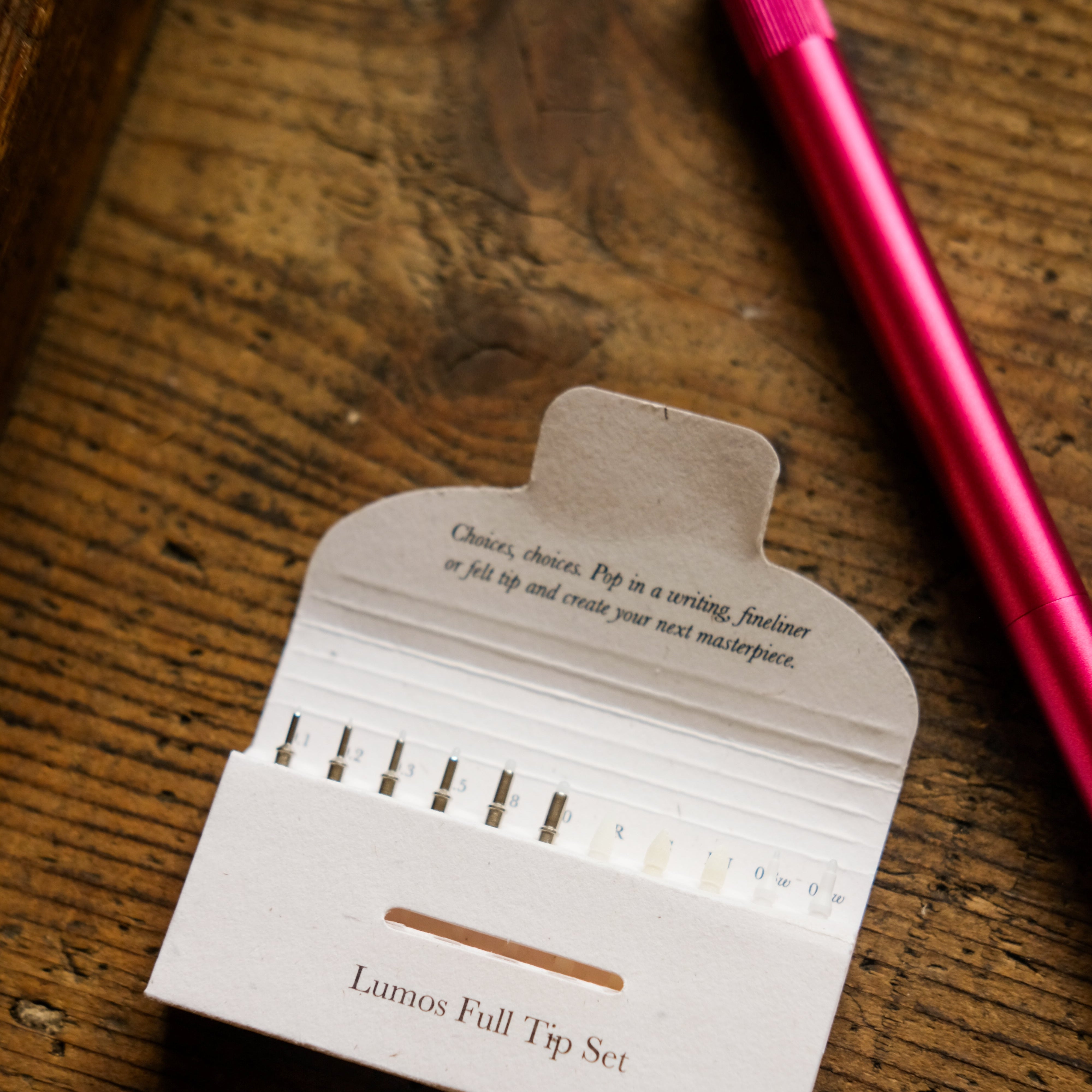 Tom's Studio Lumos Pro Refillable Multi-Tip Pen in Raspberry