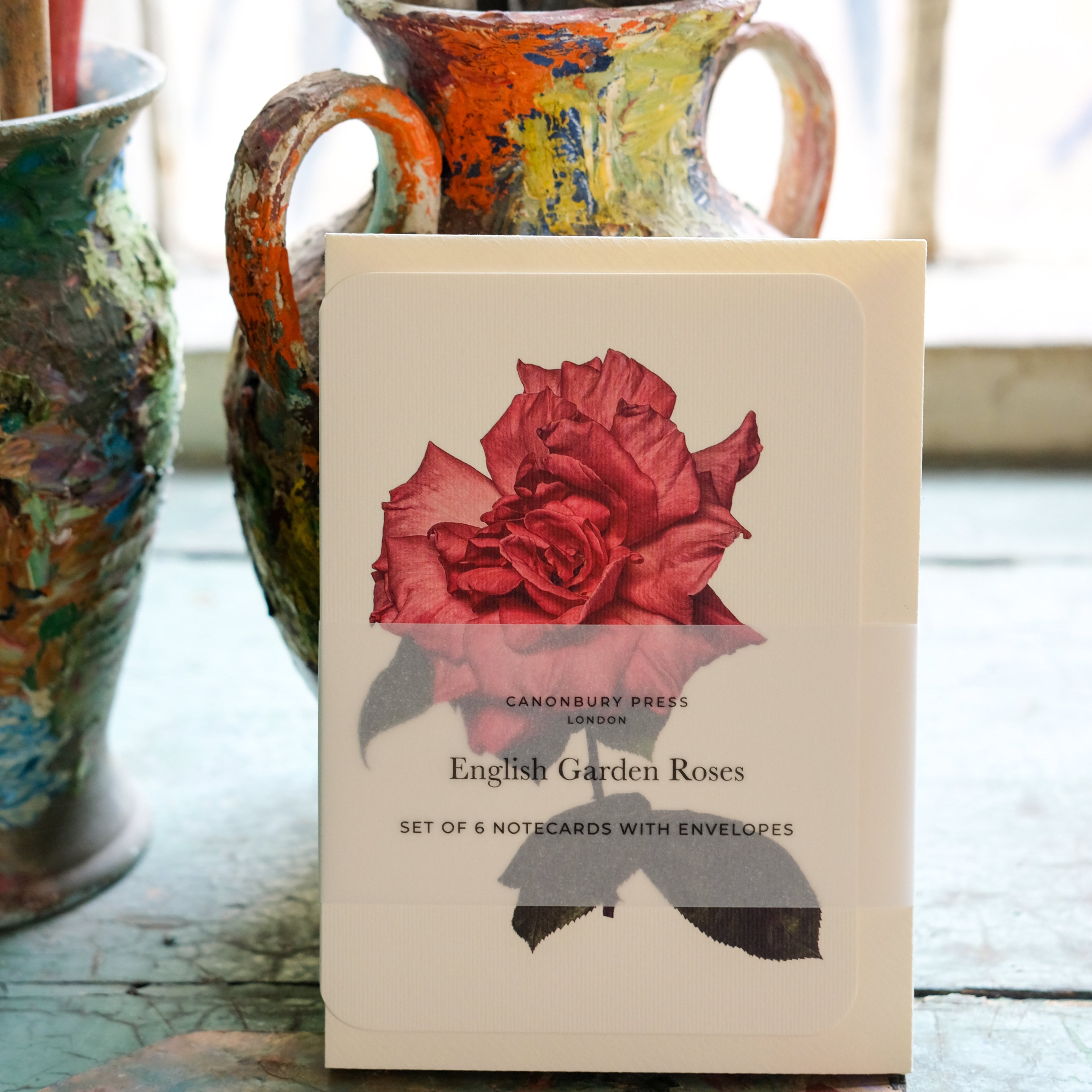 Canonbury Press English Garden Roses: Set of 6 Greeting Cards