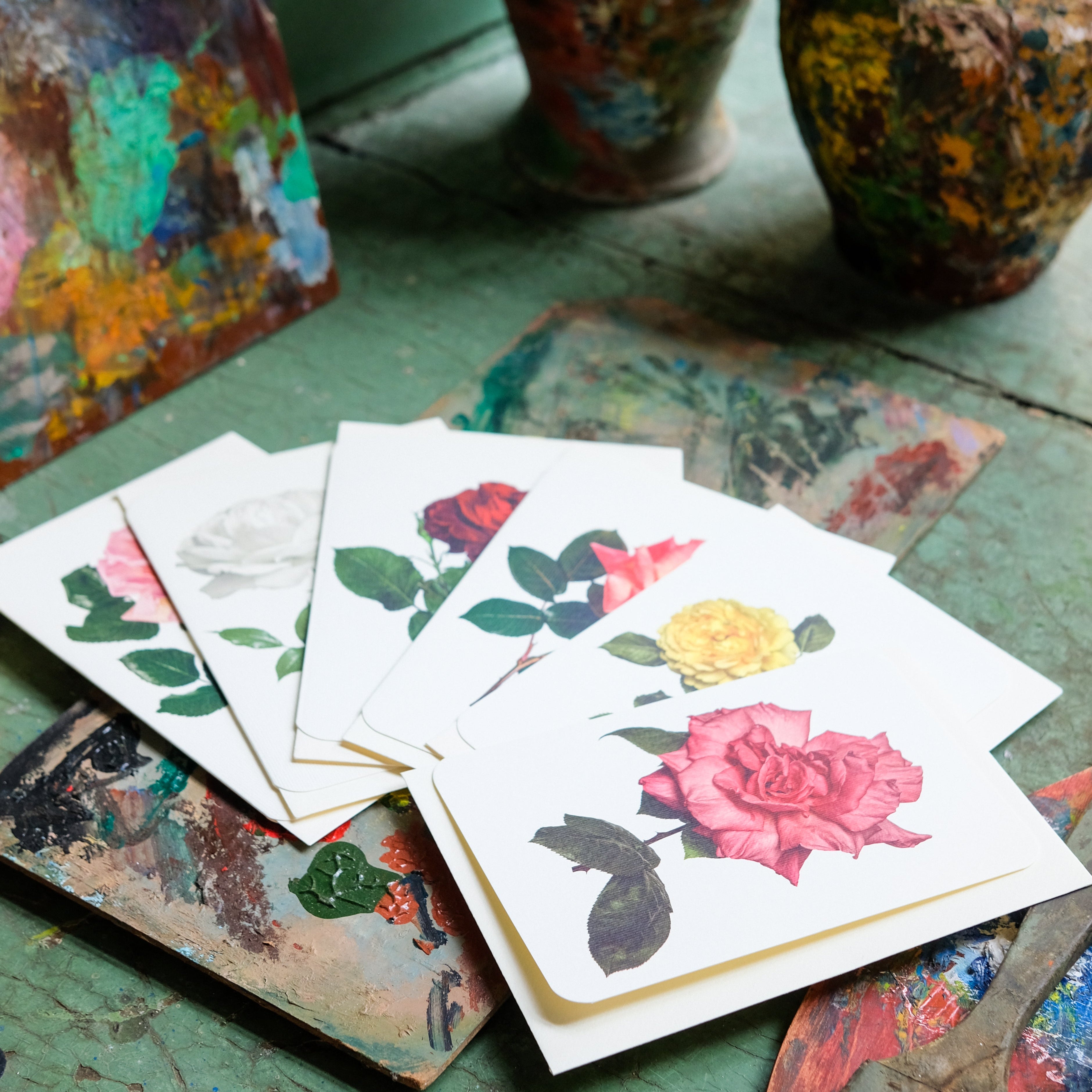 Canonbury Press English Garden Roses: Set of 6 Greeting Cards