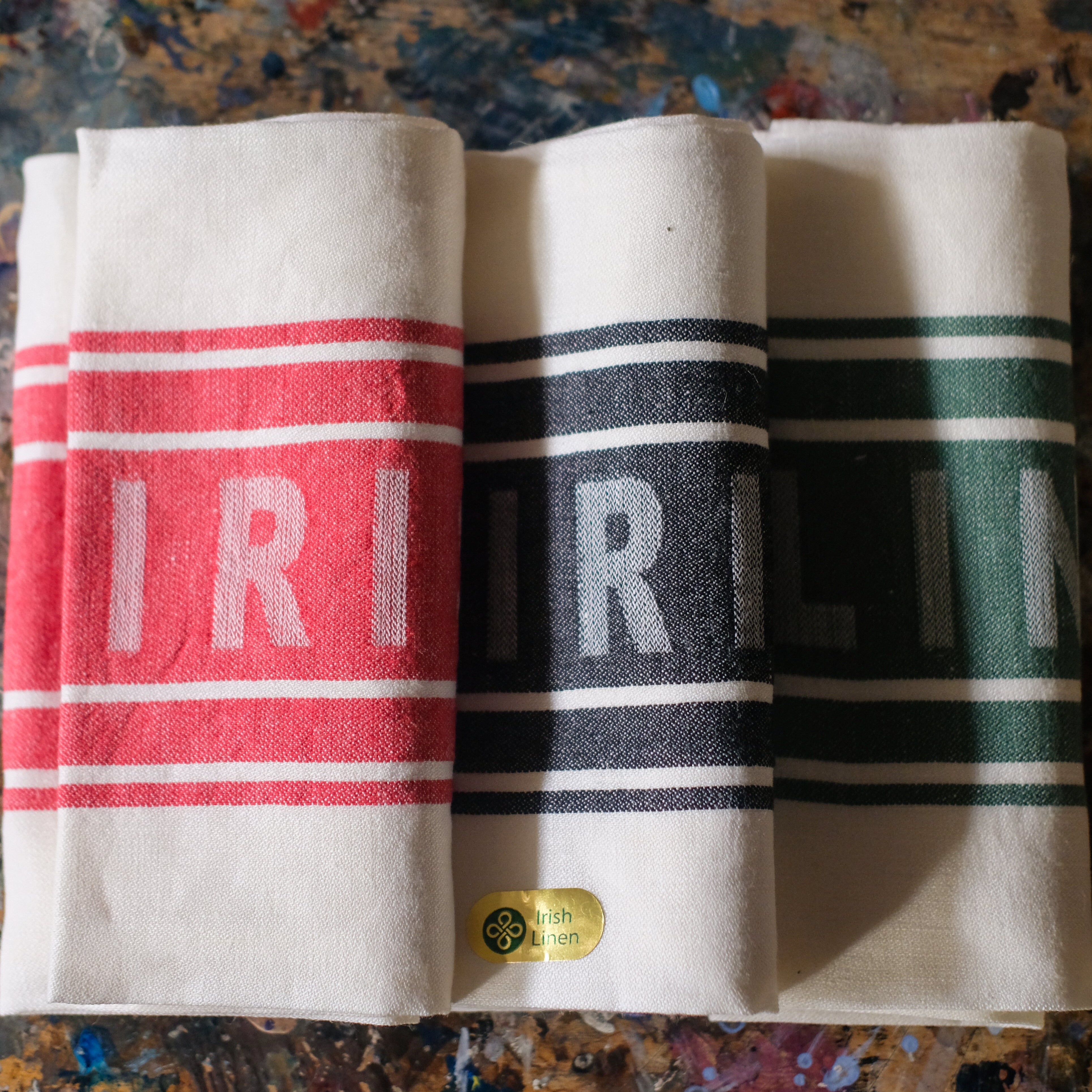Set of 3 Irish Linen Tea Towels