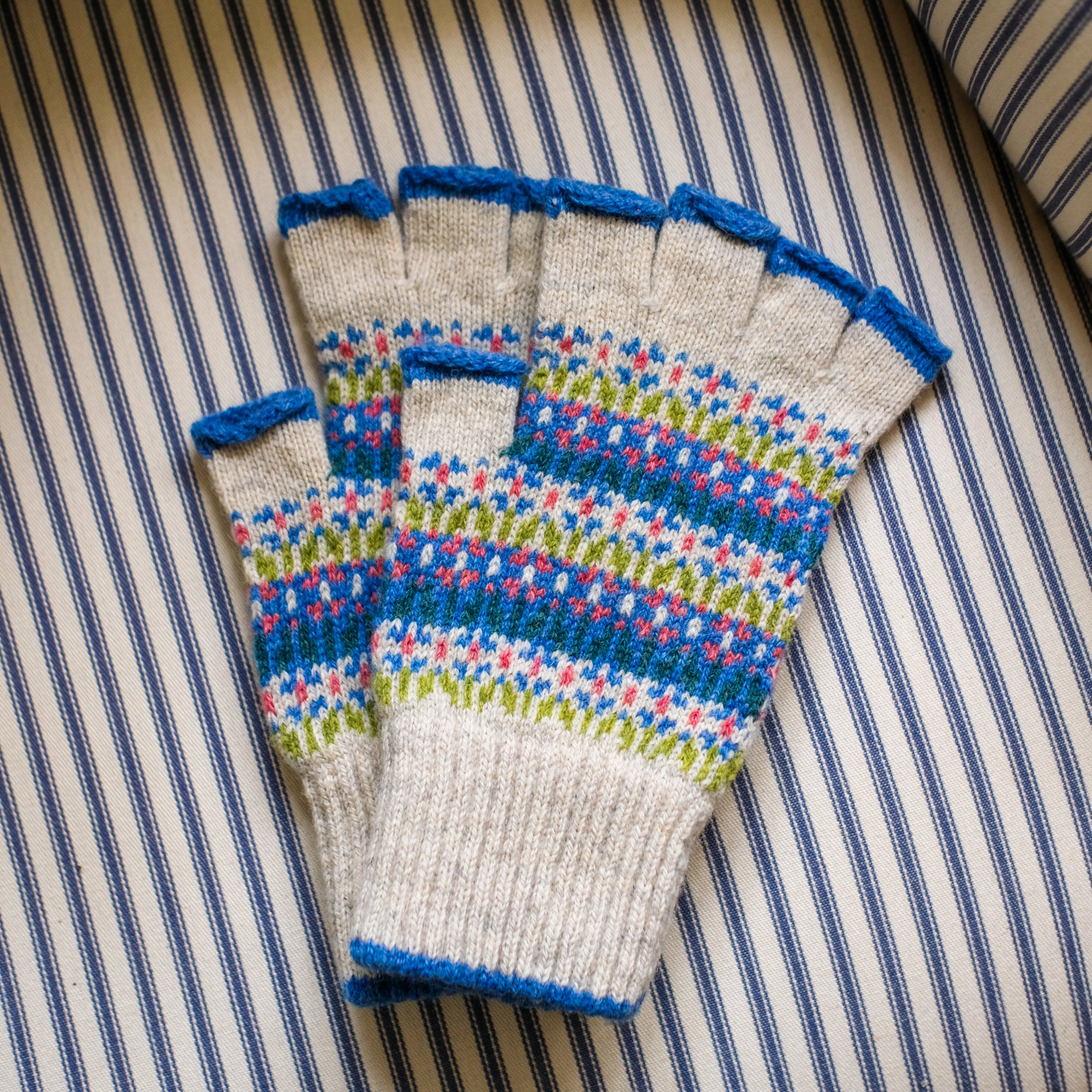Fingerless Fair Isle Gloves