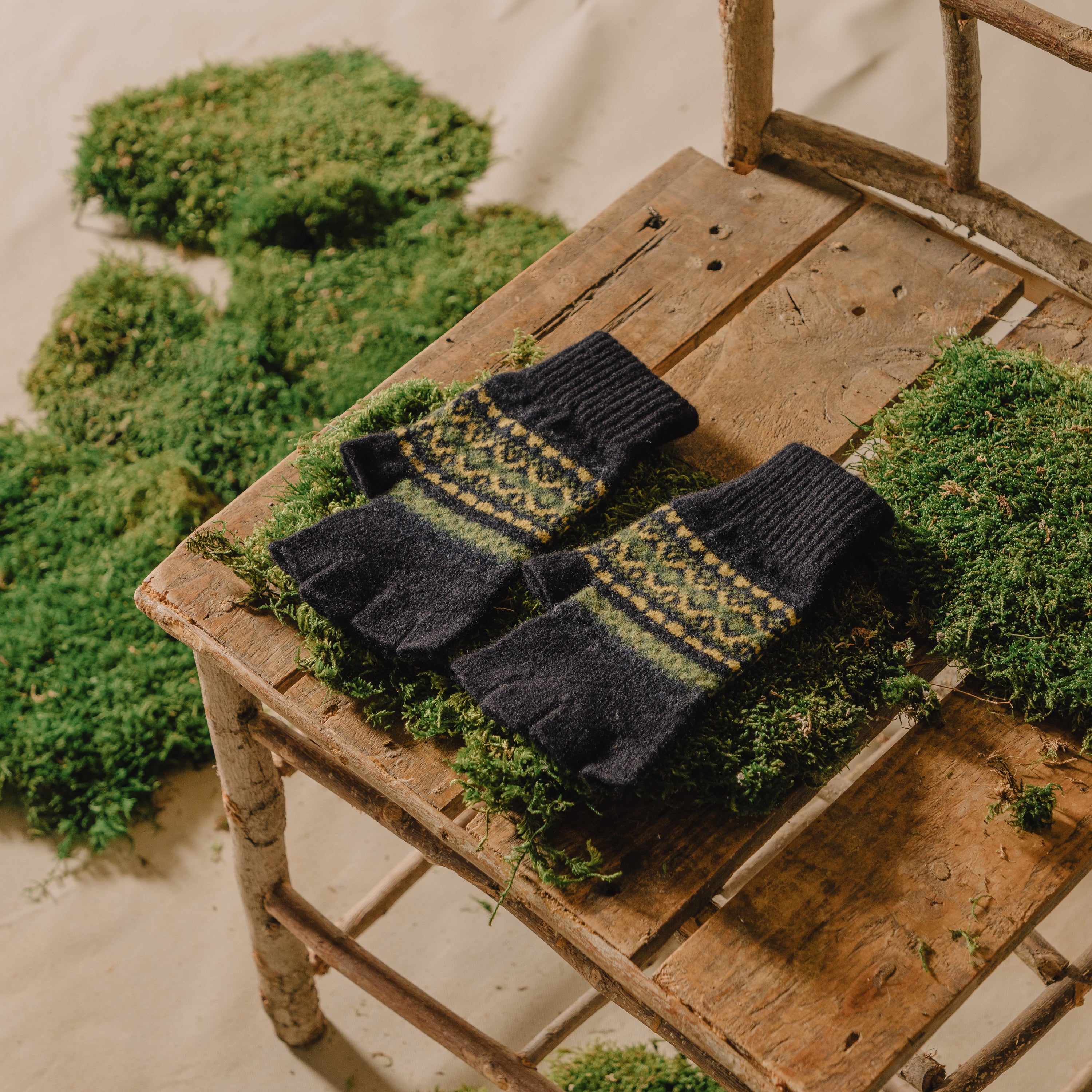 Fingerless Fair Isle Gloves