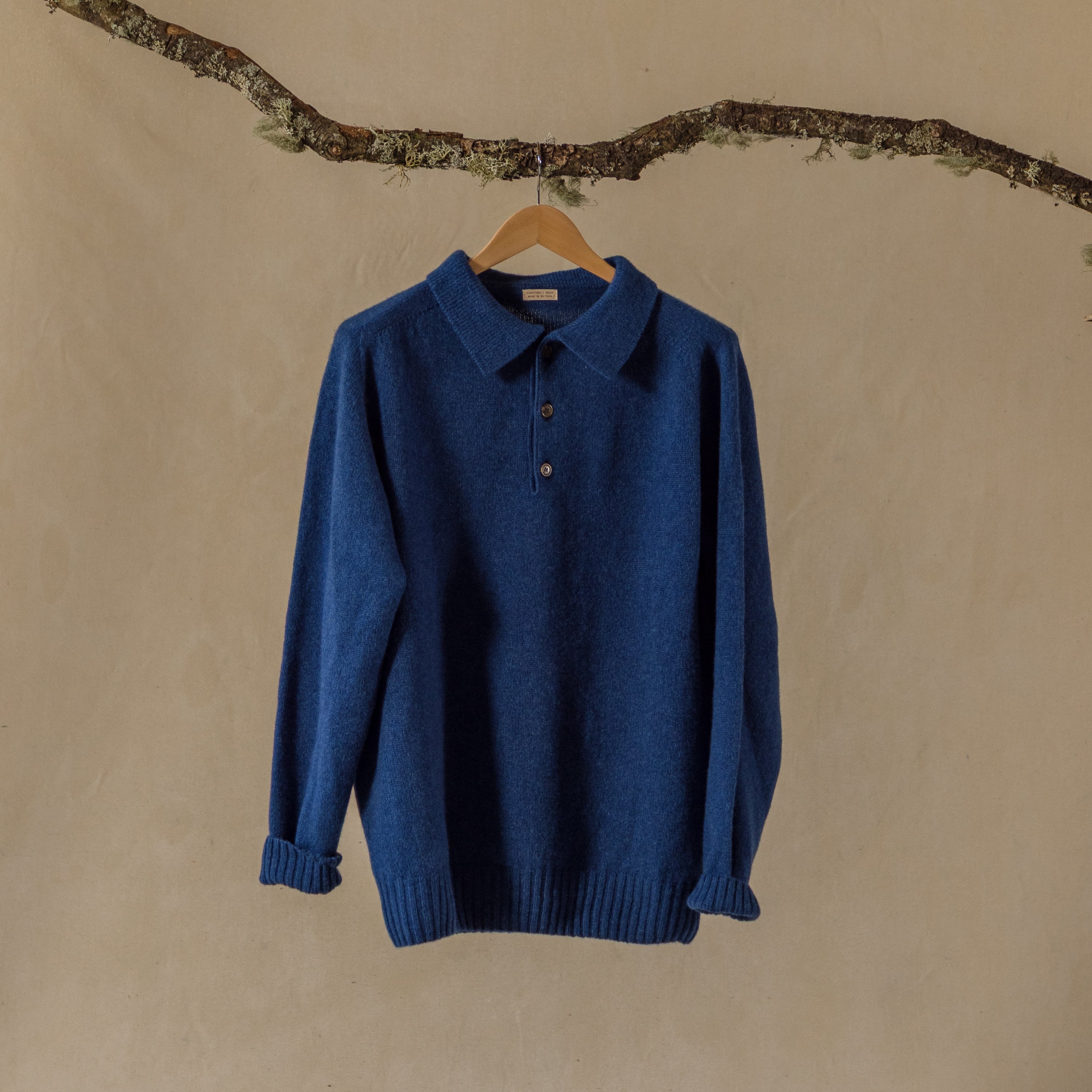 Long Sleeve Wool Polo