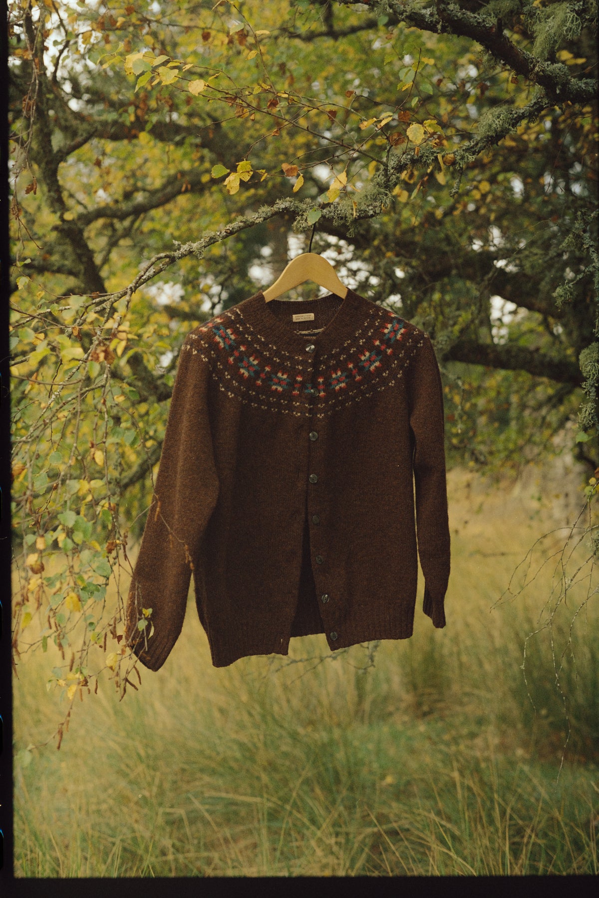 Gladstone's of Glen Dye Brown Fairisle Cardigan